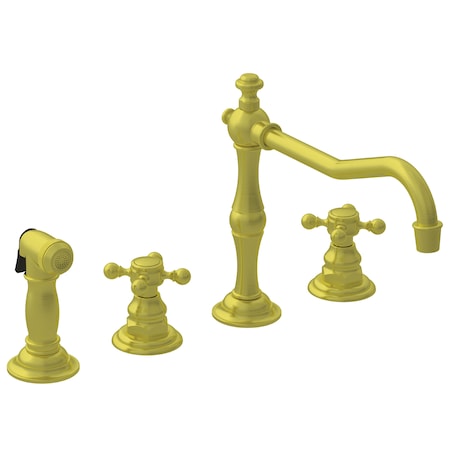 Newport Brass Kitchen Faucet With Side Spray in Satin Gold (Pvd) 943-24S
